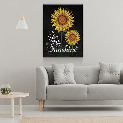 You Are My Sunshine Canvas Wall Art, Sunflower Print