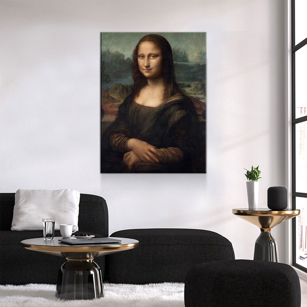 Mona Lisa Canvas Wall Art, Da Vinci Print Reproduction