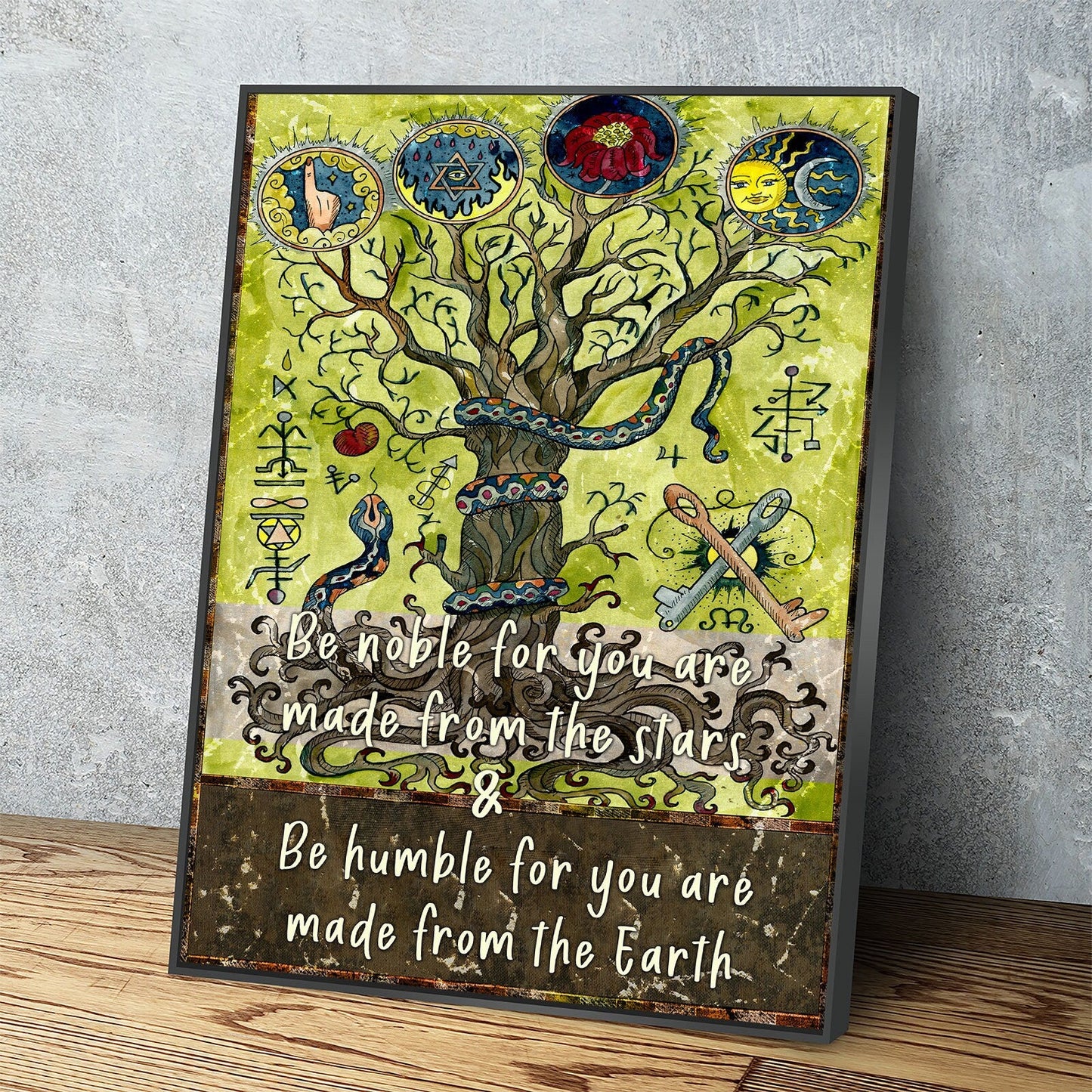 Wiccan Be Noble For You Are Made From The Stars canvas wall art