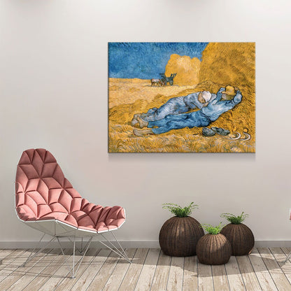 The Siesta Canvas Wall Art, Van Gogh Painting Reproduction