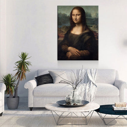Mona Lisa Canvas Wall Art, Da Vinci Print Reproduction