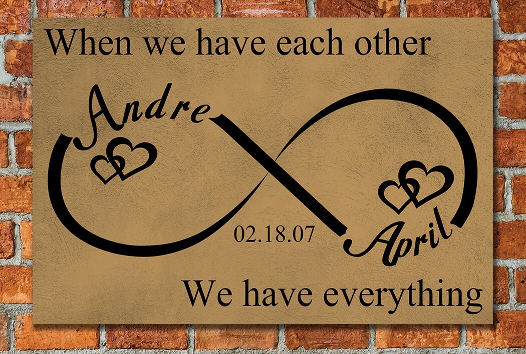 Personalized Infinity Love Canvas Art For Couples