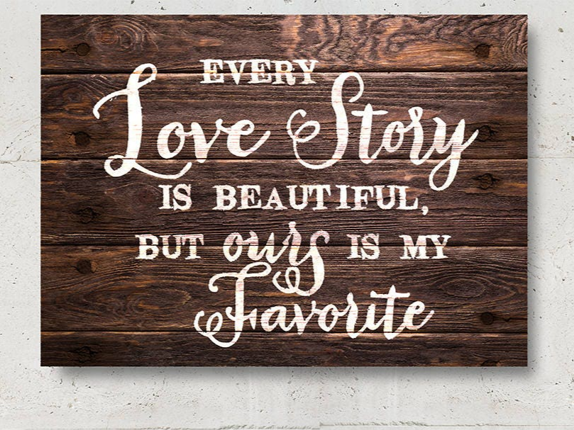 Every Love Story Is Beautiful But Ours couples canvas art