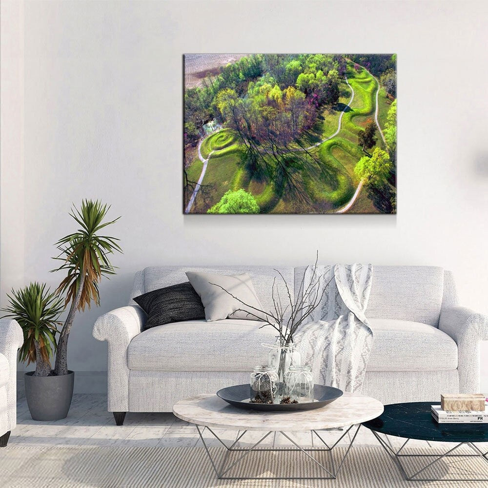 The Great Serpent Mound Ohio earthwork canvas wall art