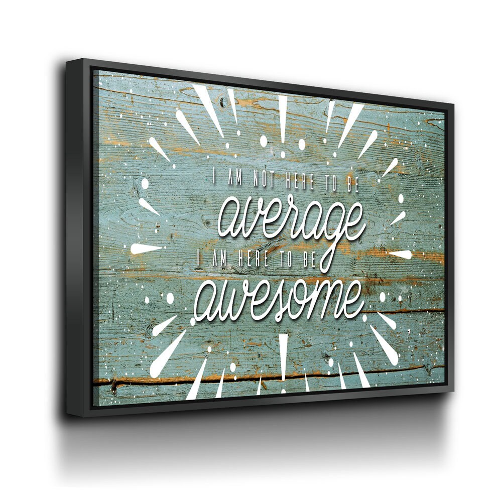 Be Awesome Motivational Canvas Wall Art