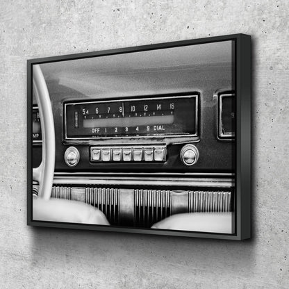 Retro Car Radio Vintage Canvas Wall Art