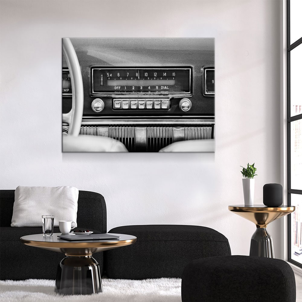 Retro Car Radio Vintage Canvas Wall Art