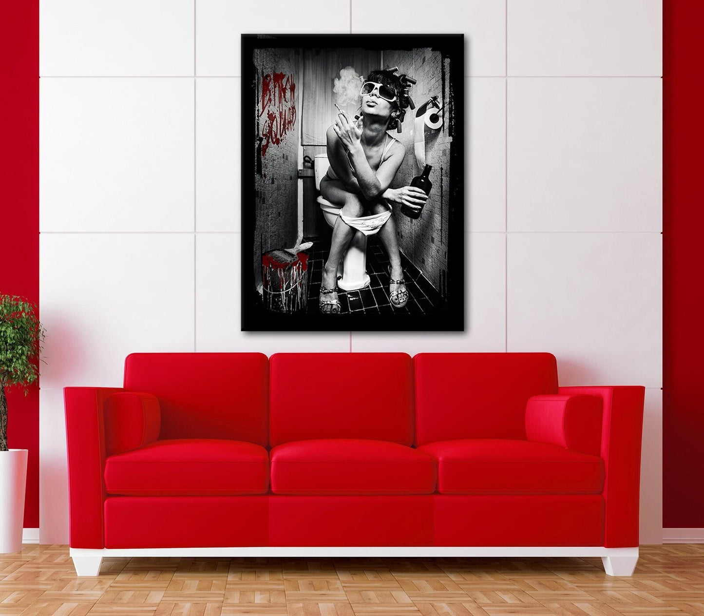 Bitch Squad Smokin Pop Art Canvas Wall Art