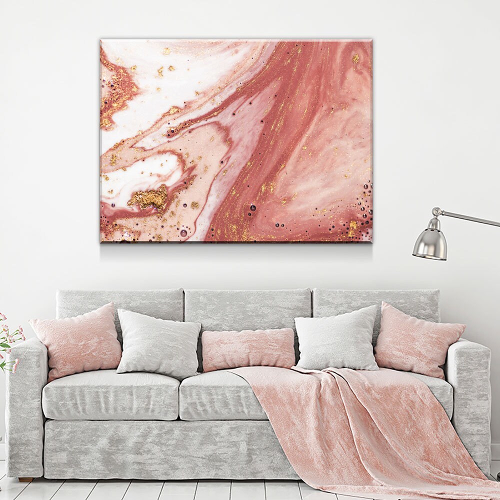 Rose Gold Marble Canvas Wall Art
