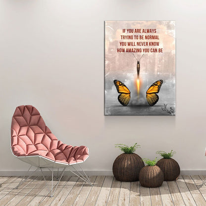 How Amazing You Can Be Butterfly Canvas Art