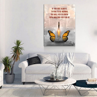 How Amazing You Can Be Butterfly Canvas Art