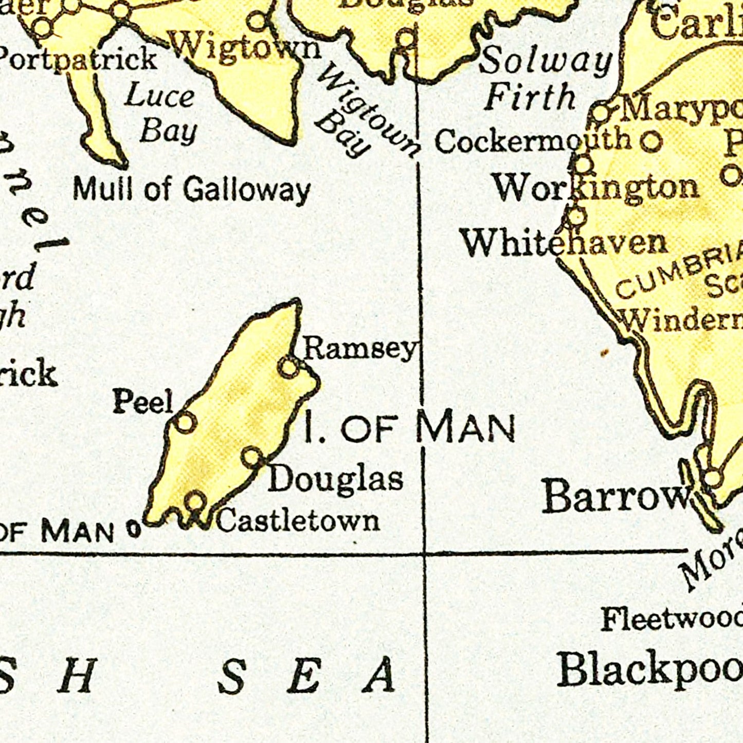 Vintage Map of the British Isles, 1943