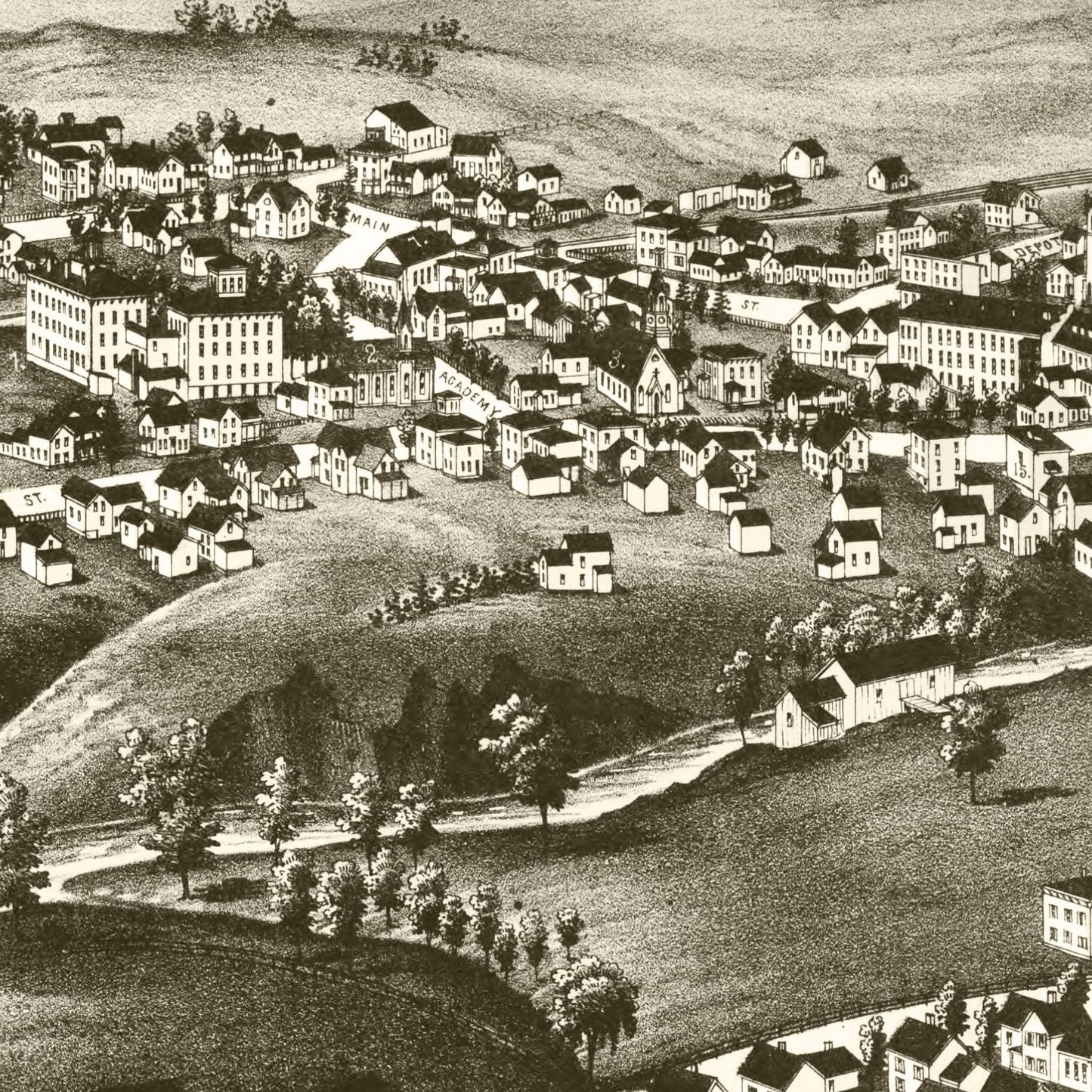 Vintage Map of Antwerp, New York, 1888