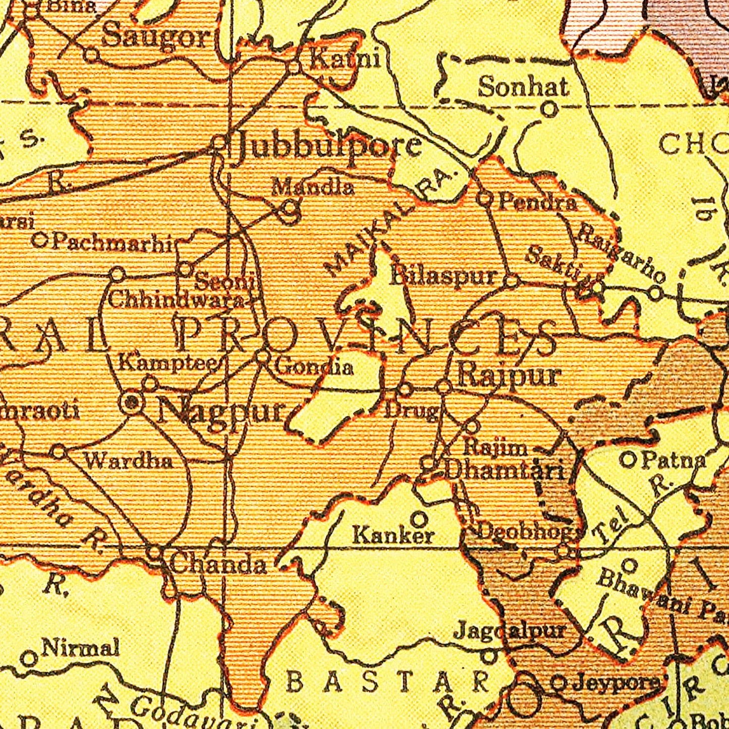 Vintage Map of India, 1943