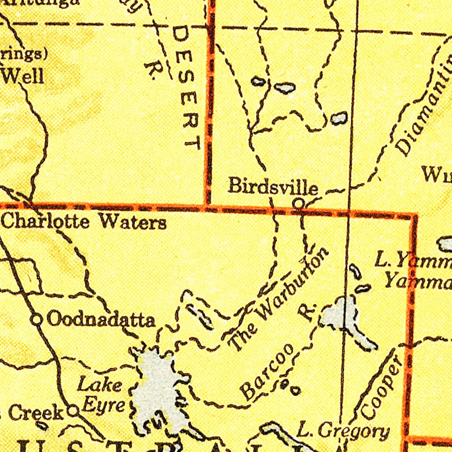 Vintage Map of Australia, 1943