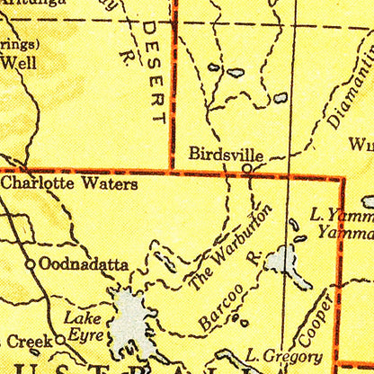 Vintage Map of Australia, 1943