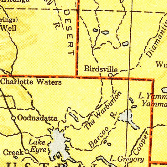 Vintage Map of Australia, 1943