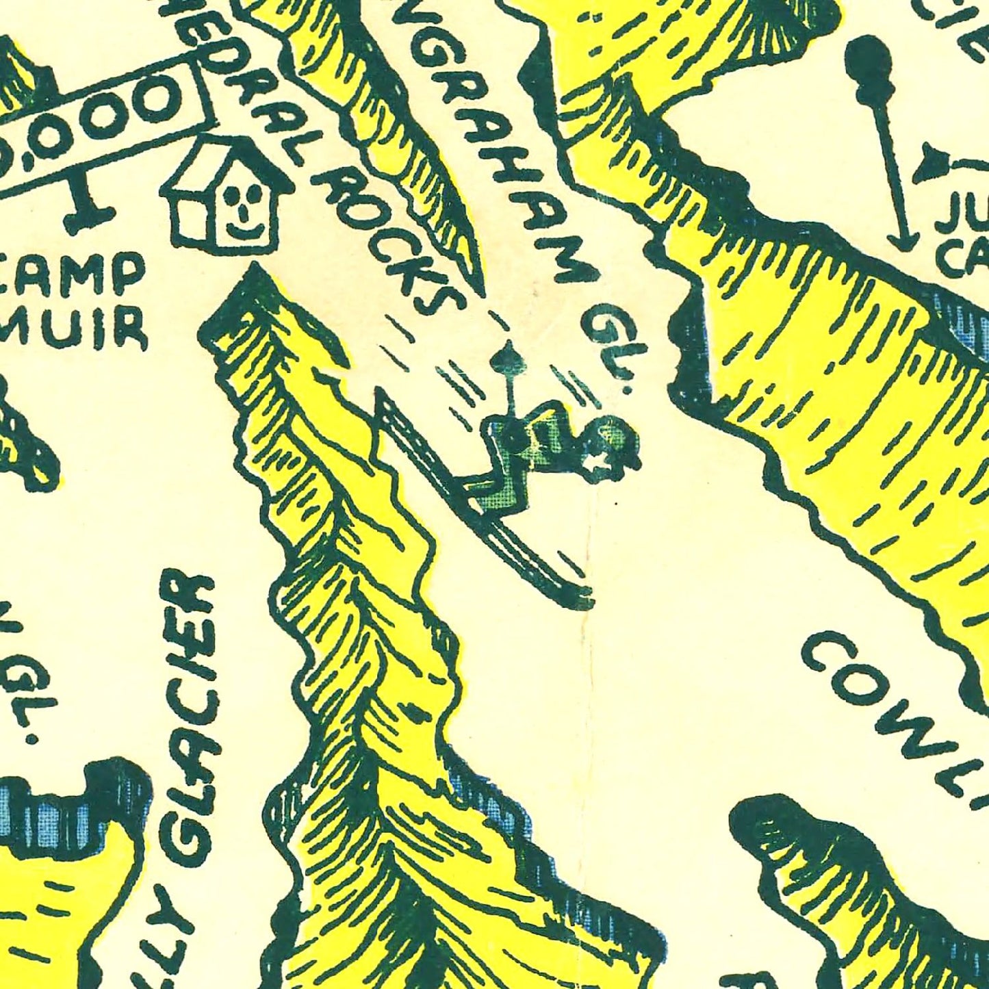 Vintage Map of Mount Rainier, Washington, 1940