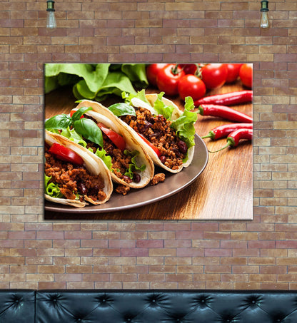 Tacos Canvas Wall Art