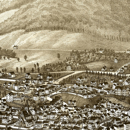 Vintage Map of Matteawan, New York, 1886