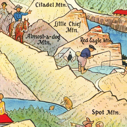 Vintage Map of Glacier National Park, 1925 No. 2