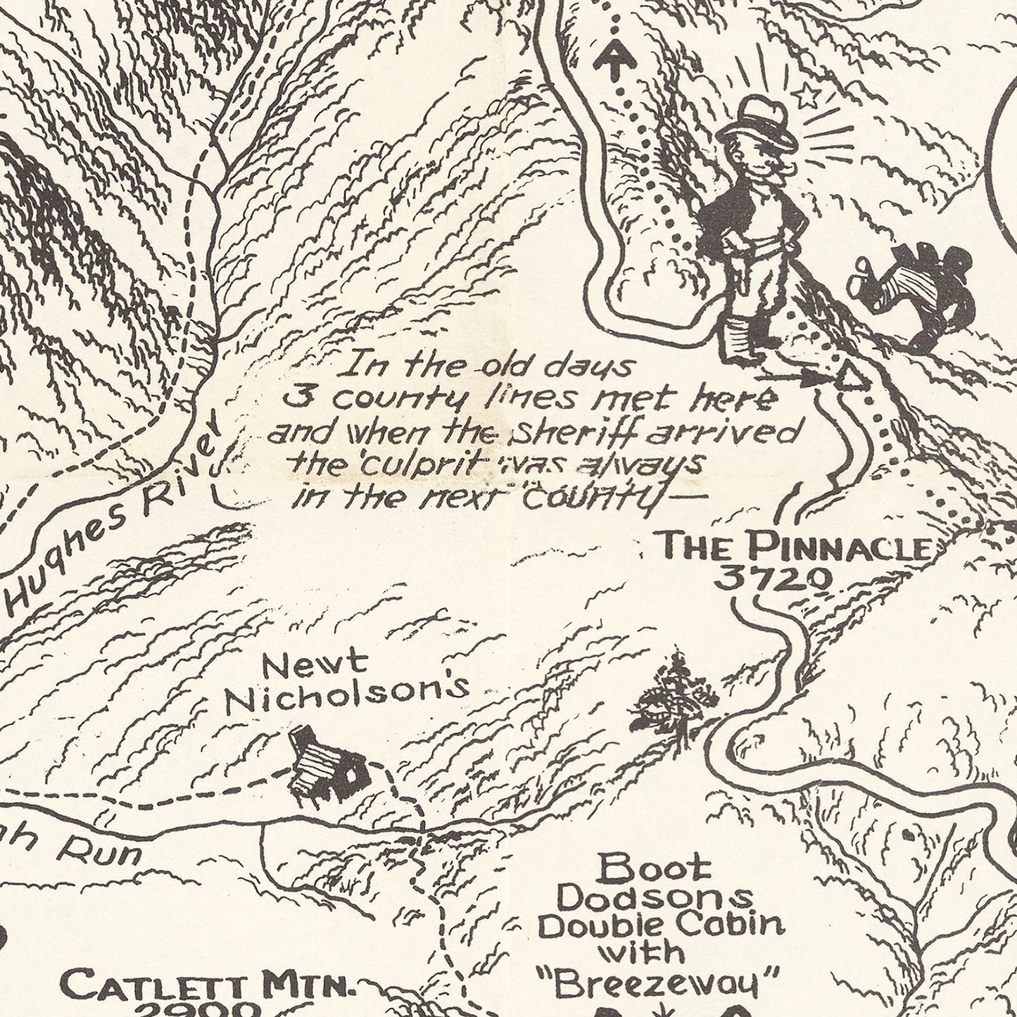 Vintage Map of Stony Man, Shenandoah National Park, Virginia, 1935