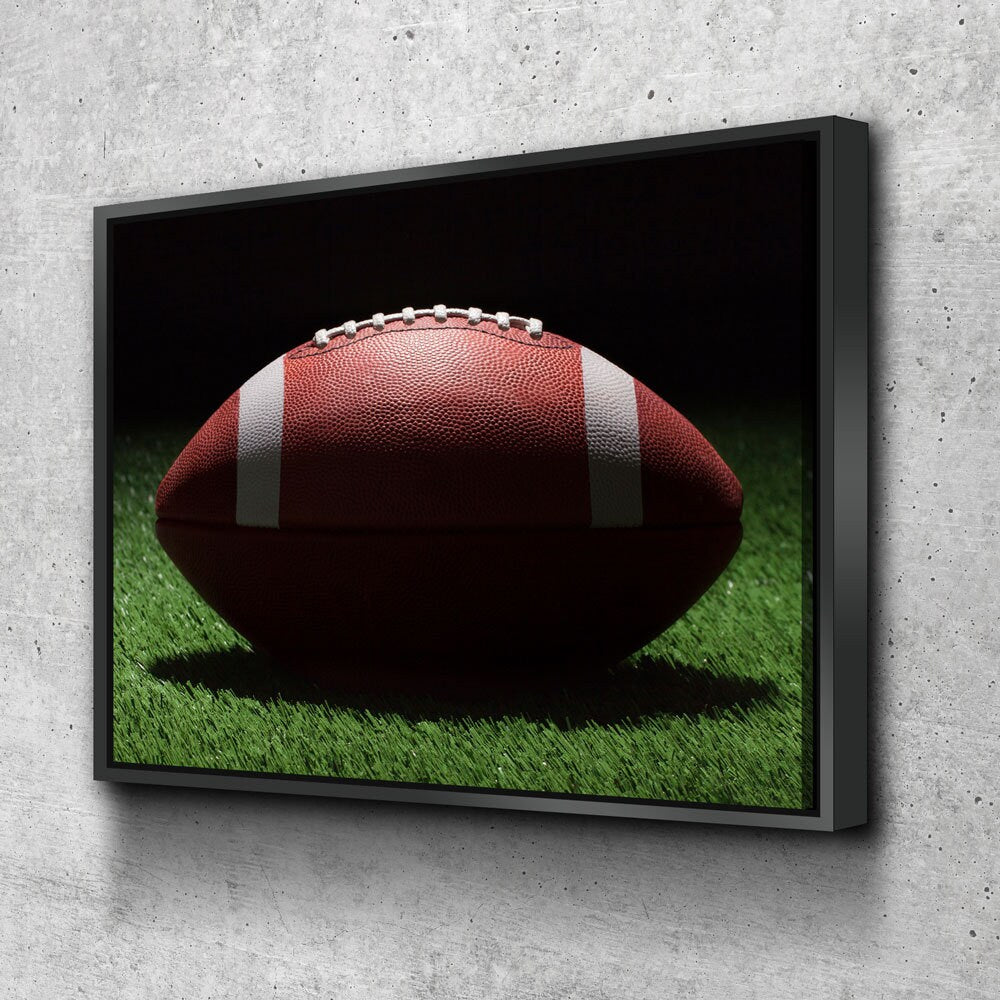 Football on the field canvas wall art for game day decor