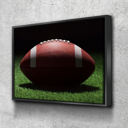 Football on the field canvas wall art for game day decor