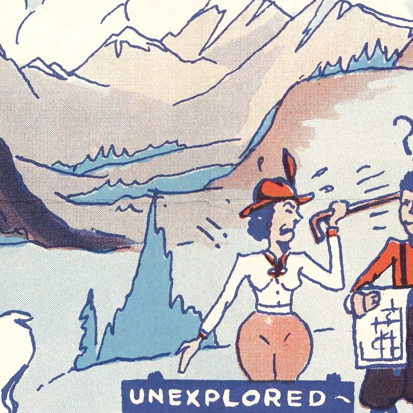 Vintage Map of Mt. McKinley National Park, Alaska, 1937