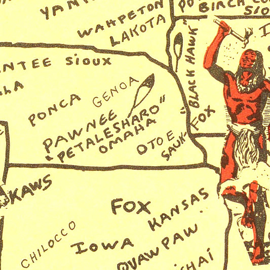 Vintage Map of the United States, 1952 (No. 2)