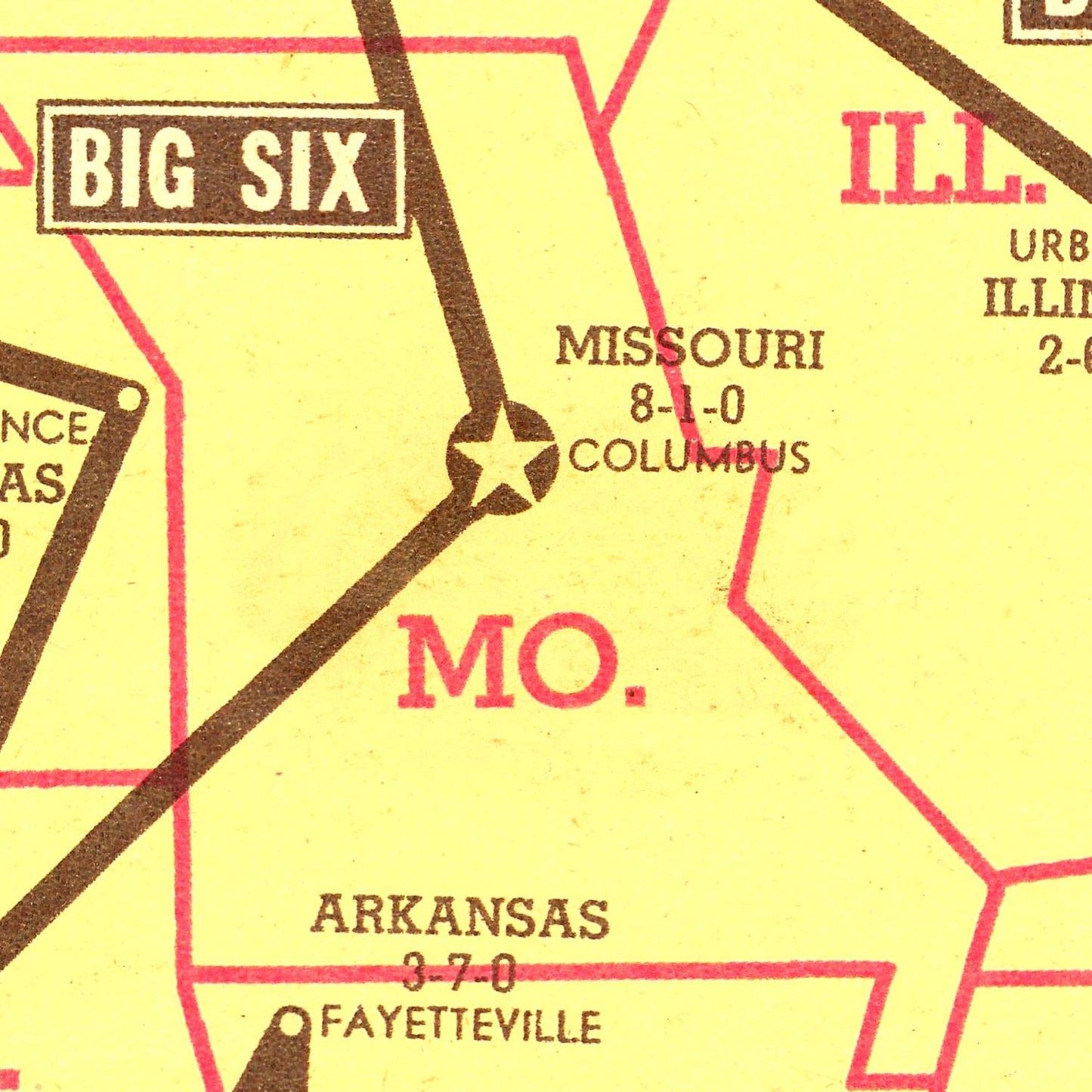 Vintage Map of the United States, 1942