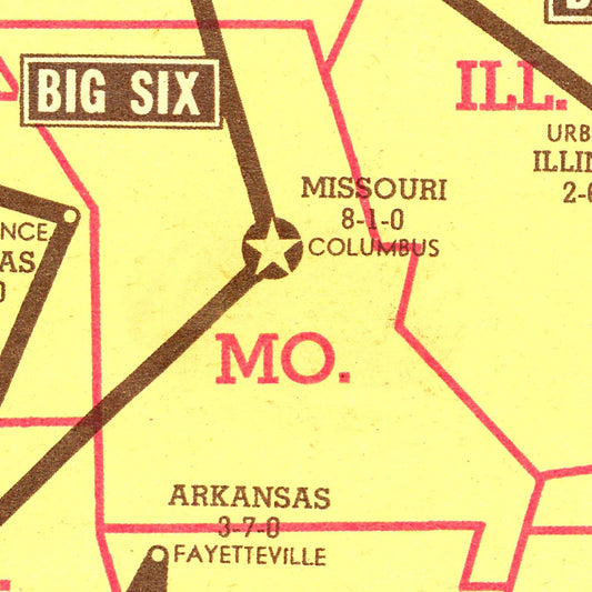 Vintage Map of the United States, 1942