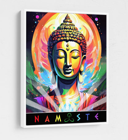 Namaste abstract Sanskrit canvas wall art