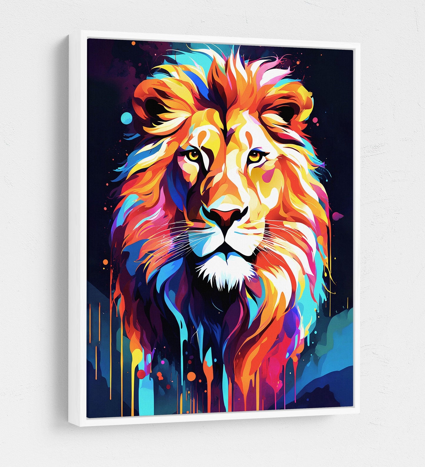 The Lion Canvas Wall Art, Abstract Lion Print