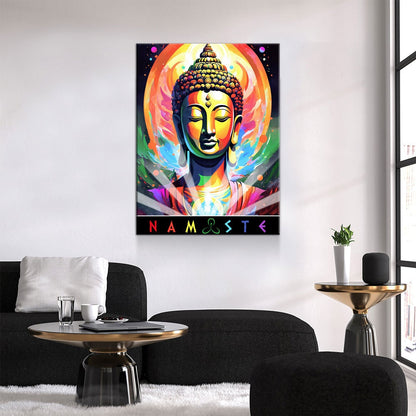Namaste Canvas Wall Art - Abstract Sanskrit Print