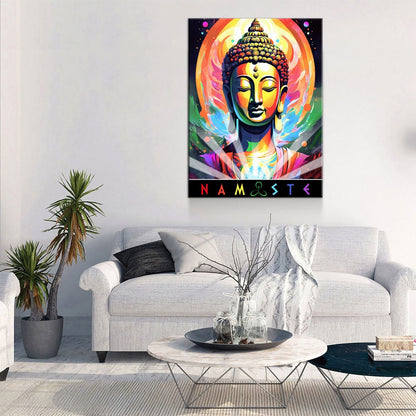 Namaste Canvas Wall Art - Abstract Sanskrit Print