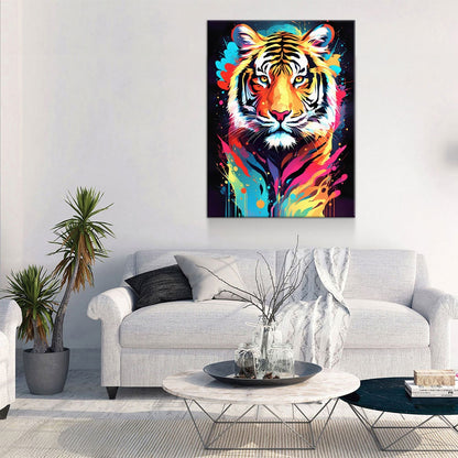The Tiger Canvas Wall Art, Abstract Tiger Print