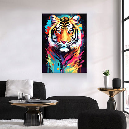 The Tiger Canvas Wall Art, Abstract Tiger Print