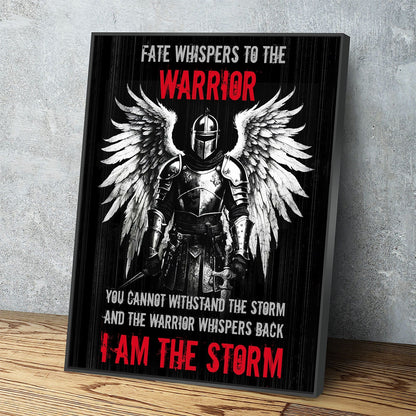 Fate Whispers To The Warrior gallery-wrapped canvas wall art for man cave decor