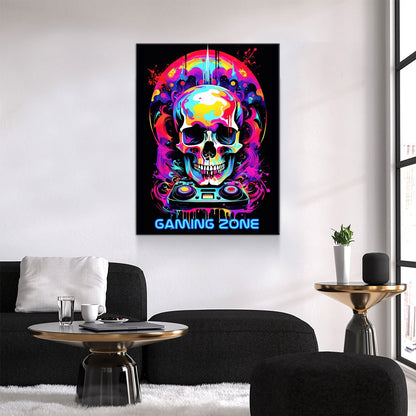 Gaming Zone Canvas Wall Art, Gamer Room Decor