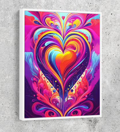 All You Need Is Love Canvas, Abstract Heart Wall Art