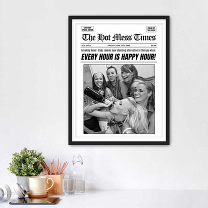Every Hour Is Happy Hour Framed Fine Art Print