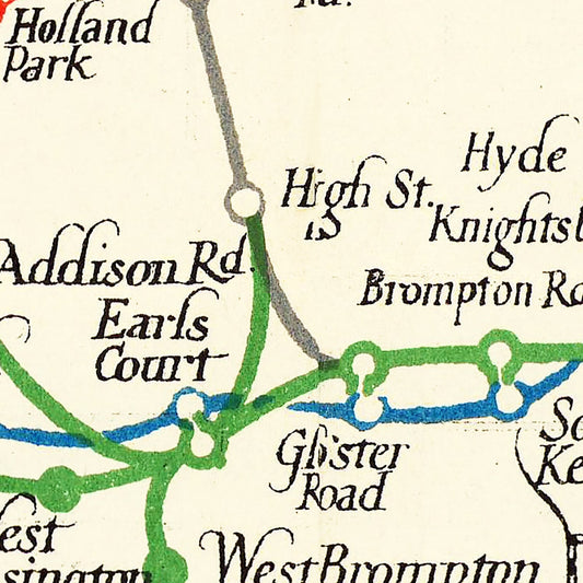 Vintage Map of the London Underground, 1922