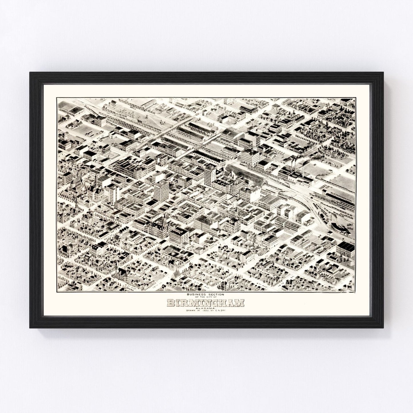 Vintage map of Birmingham, Alabama, 1903