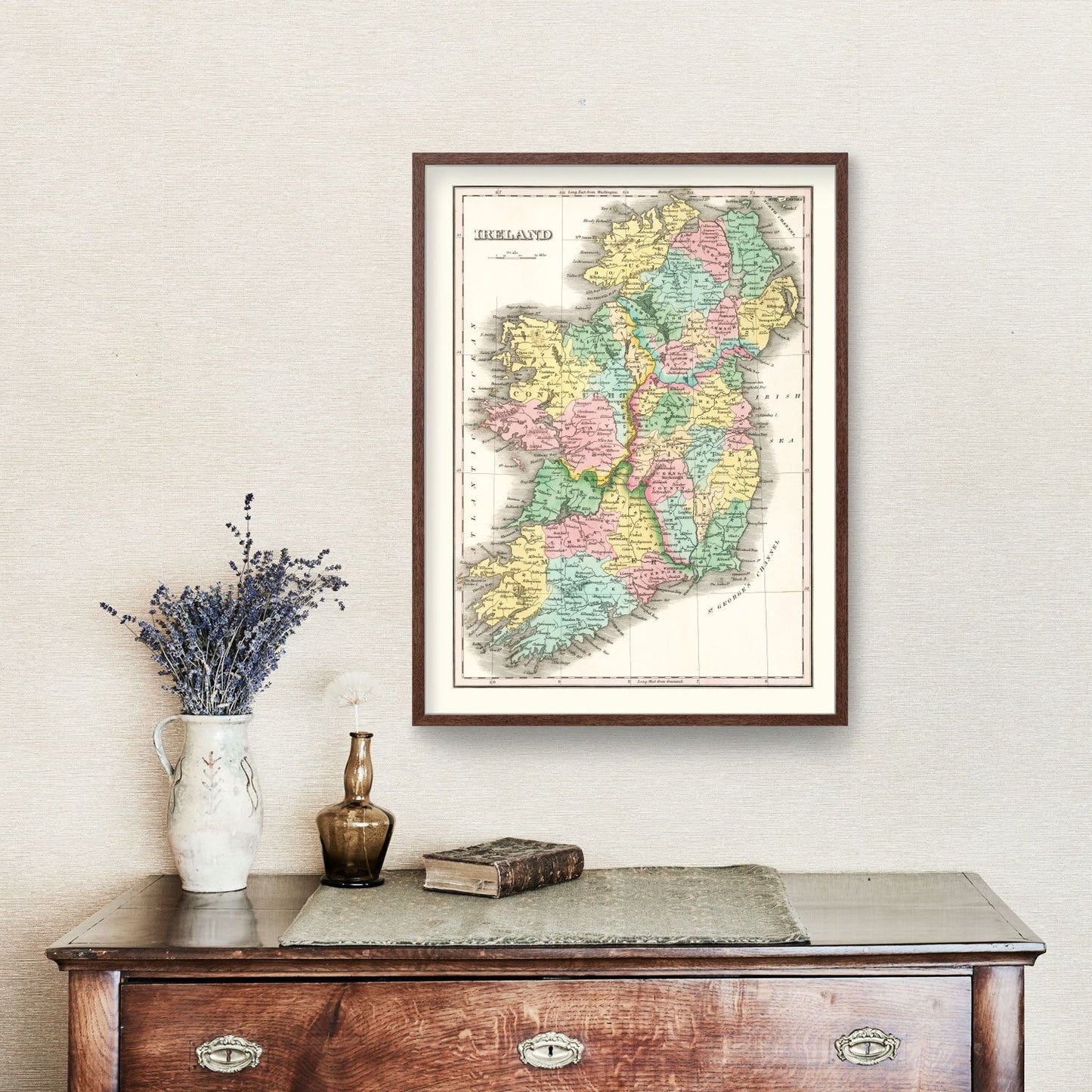 Vintage Map of Ireland, 1827