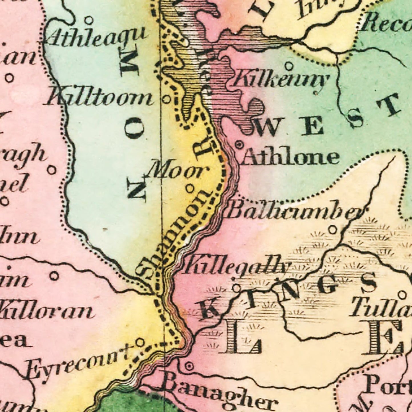 Vintage Map of Ireland, 1827