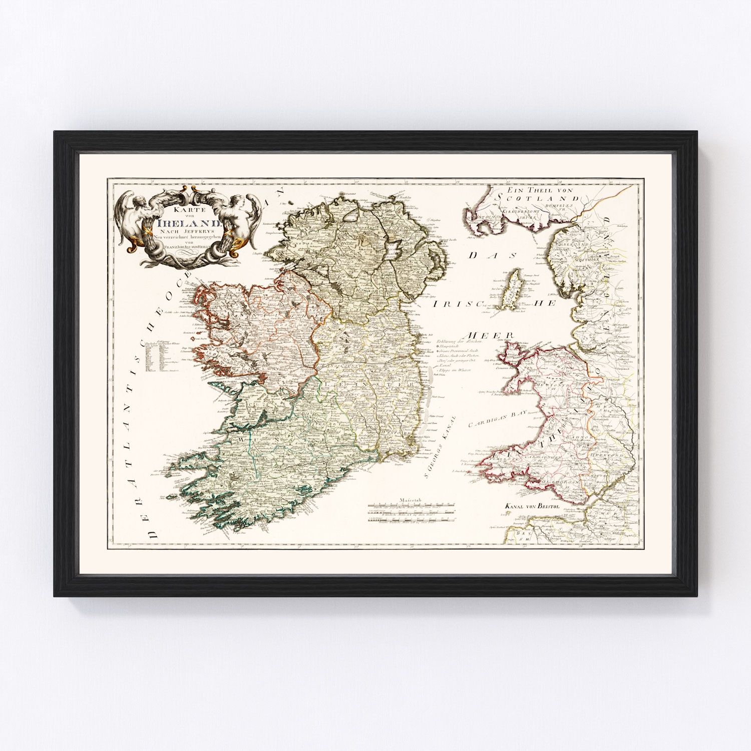 Vintage map of Ireland, 1795