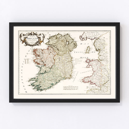 Vintage map of Ireland, 1795