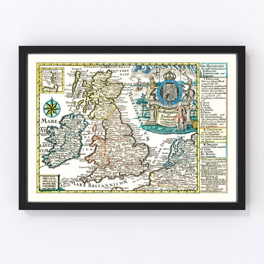 Vintage map of England, Scotland, and Ireland, 1790