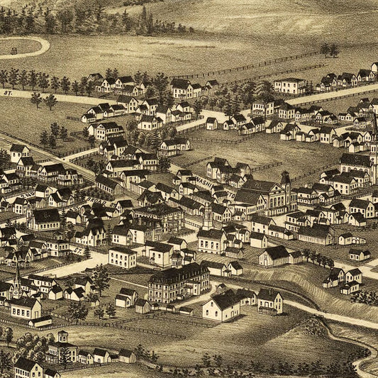 Vintage Map of Cambridge, New York, 1886